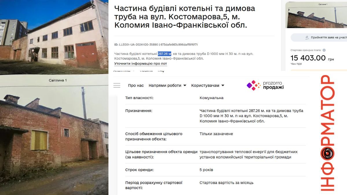 Котельні біля автостанції в Коломиї здають в оренду за 15 тис грн на місяць 1