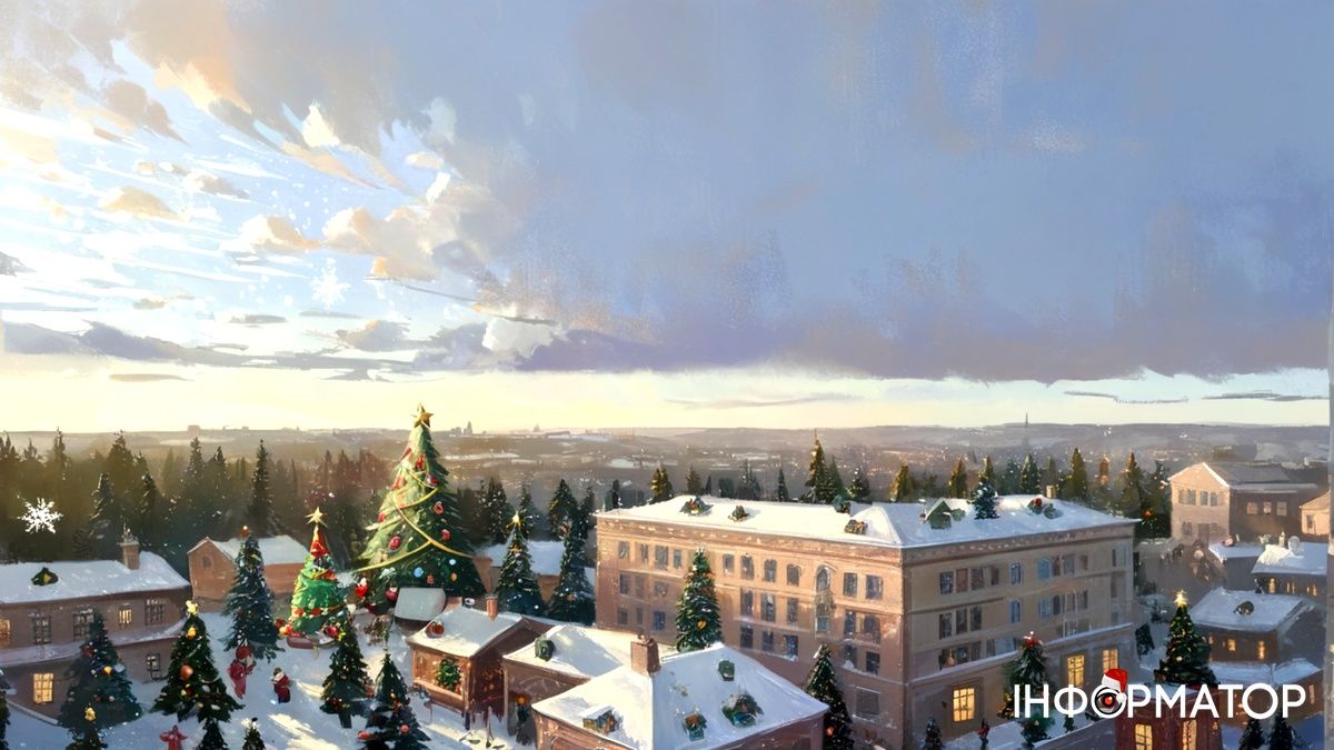 Зимові вулиці Коломиї в ілюстраціях: як ШІ бачить святкові пейзажі міста 8