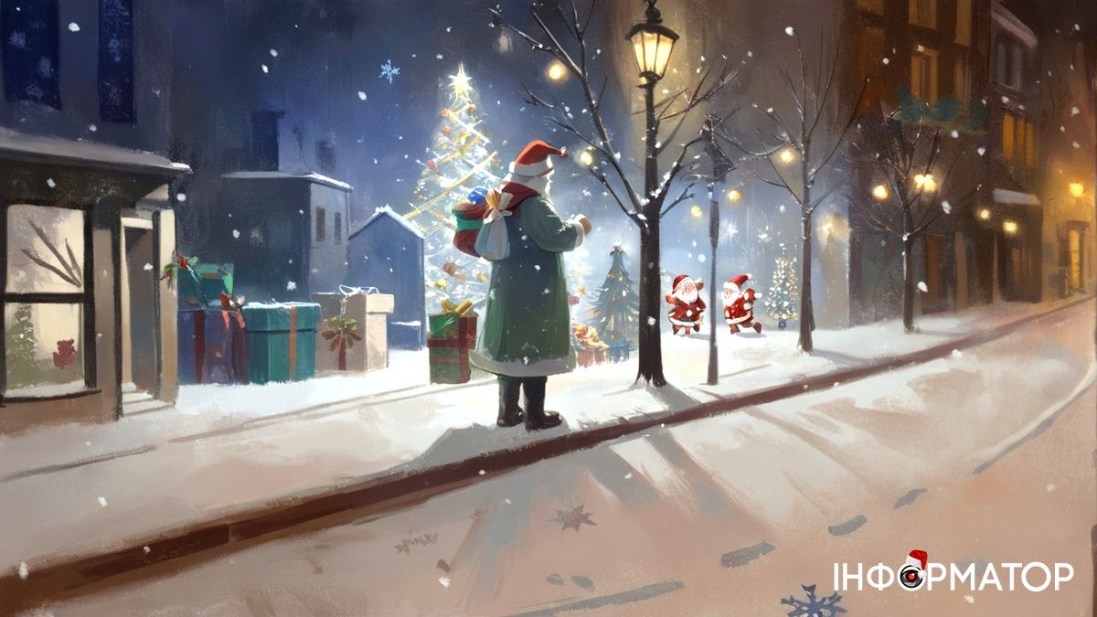 Зимові вулиці Коломиї в ілюстраціях: як ШІ бачить святкові пейзажі міста 21