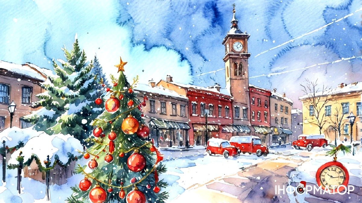 Зимові вулиці Коломиї в ілюстраціях: як ШІ бачить святкові пейзажі міста 20
