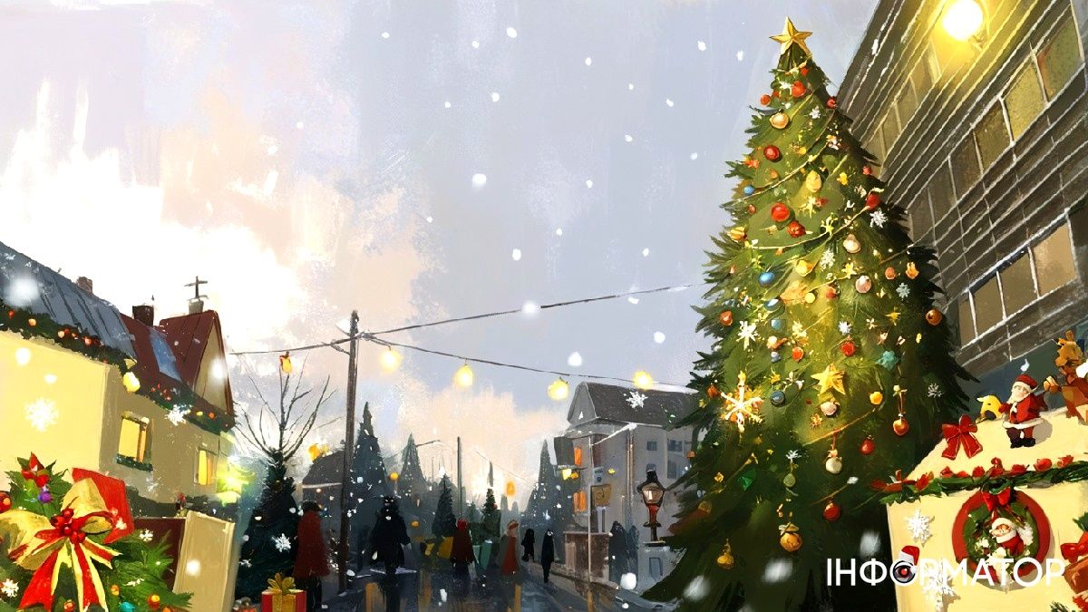 Зимові вулиці Коломиї в ілюстраціях: як ШІ бачить святкові пейзажі міста 18