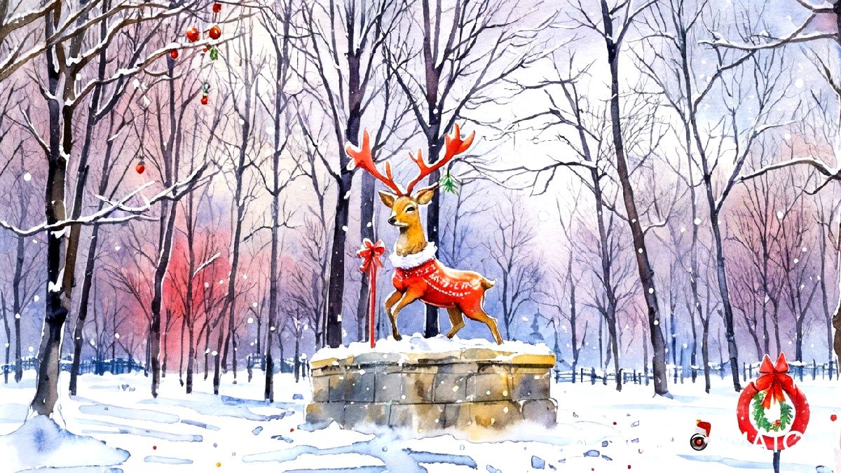 Зимові вулиці Коломиї в ілюстраціях: як ШІ бачить святкові пейзажі міста 16