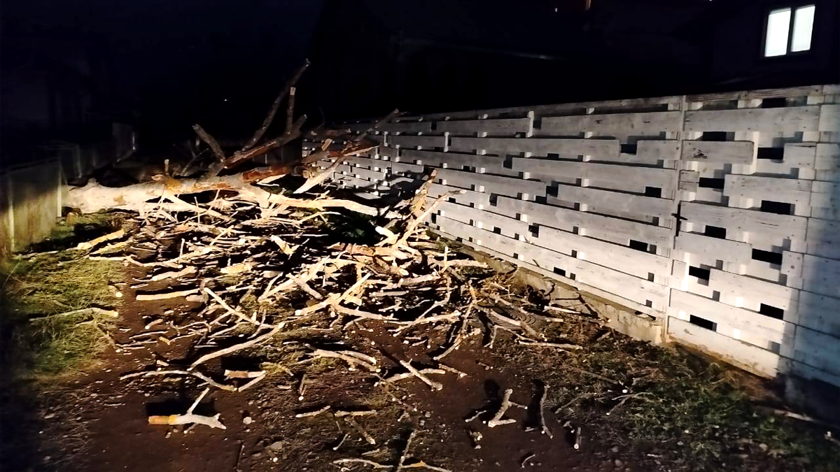 Внаслідок негоди декілька населених пунктів на Прикарпатті залишилися без світла 1