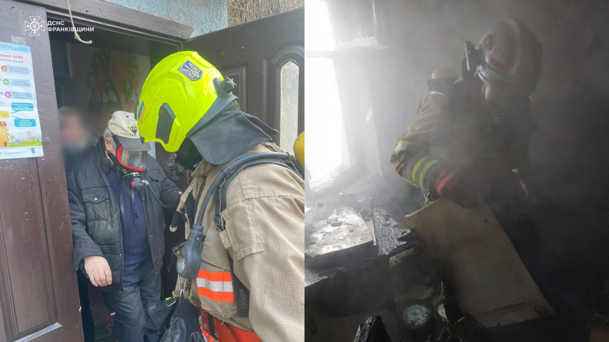 Під час пожежі у Городенці надзвичайники врятували чоловіка з задимленої квартири