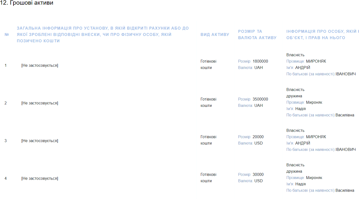 Зарплата, пенсія та майже 2 млн грн збережень: декларація мера Яремче Андрія Мироняка за 2024 рік 1