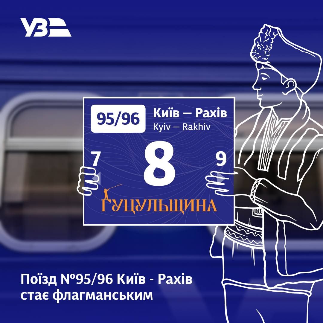 Потяг Київ - Рахів став флагманським та отримав назву "Гуцульщина" 1