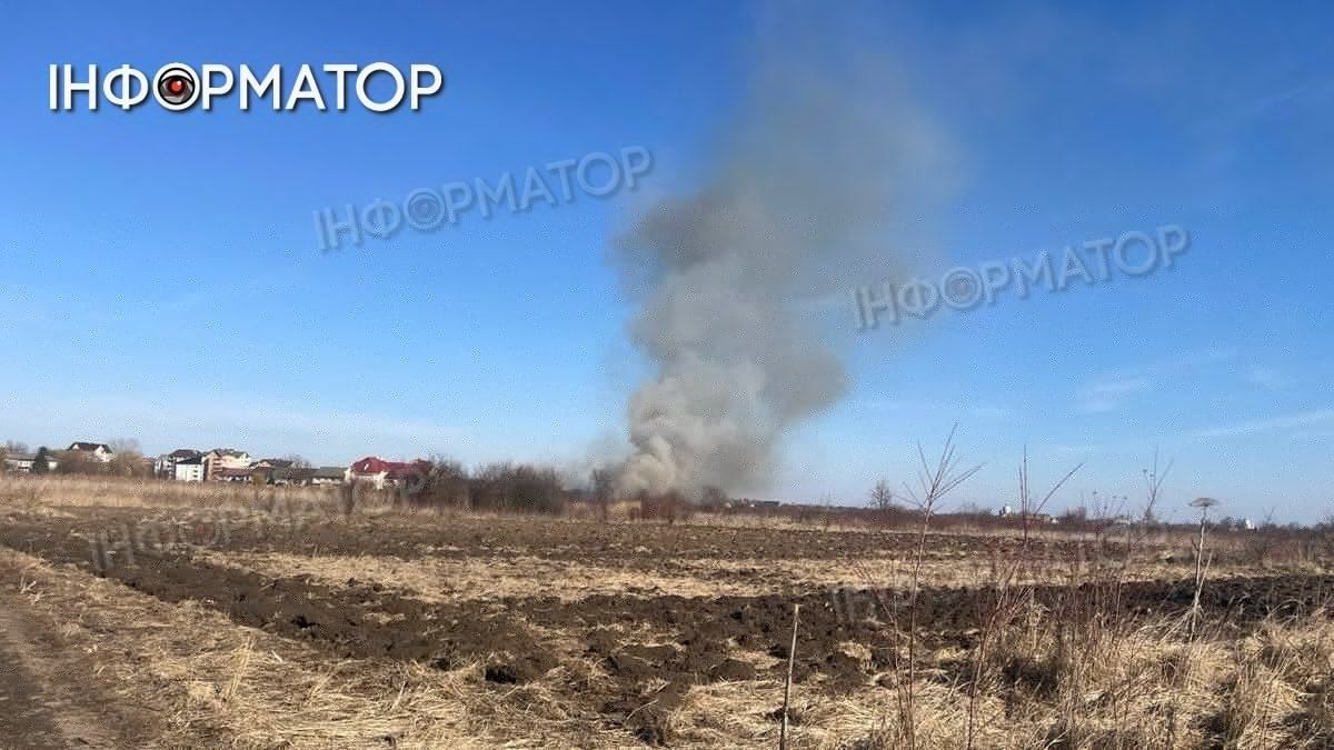 У Коломиї палають сухі трави 3