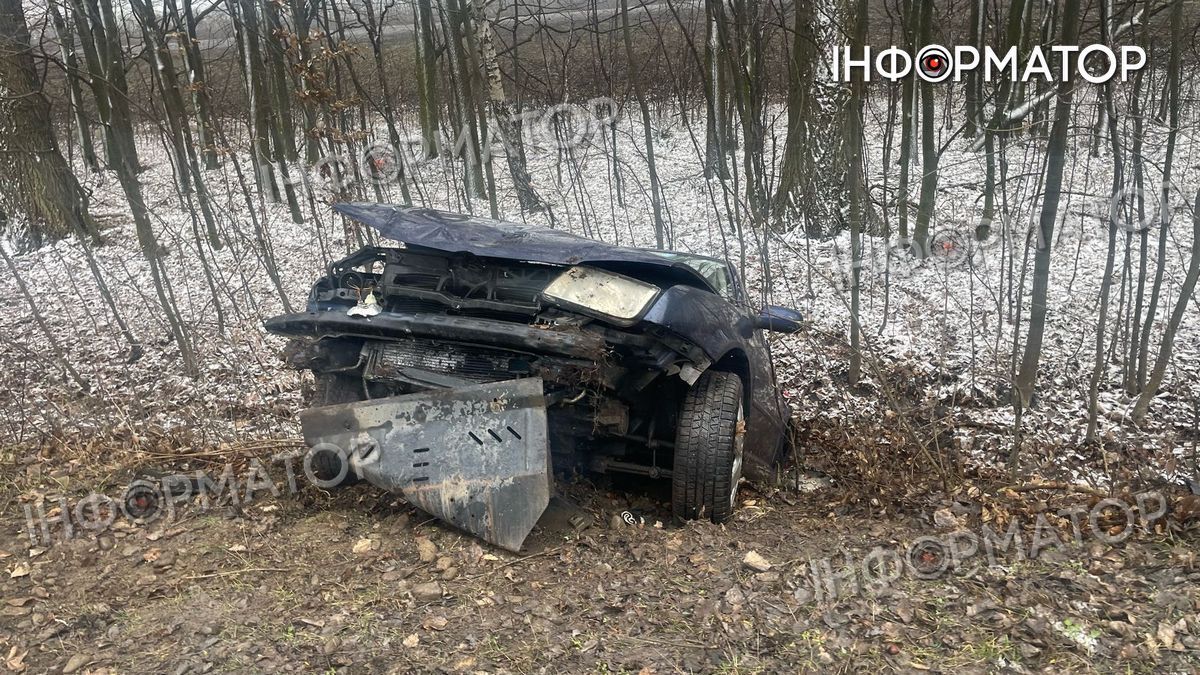 Аварія під Коломиєю: авто злетіло в кювет 1