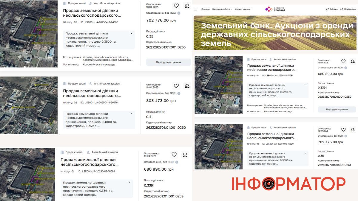 Влада Коломиї готова на понад 3,5 млн грн продати земель біля КРП 1