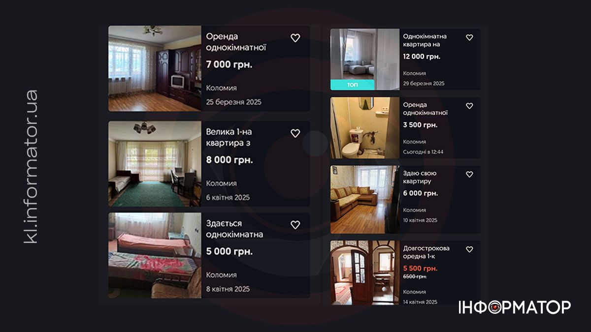 Які ціни на оренду квартир у Коломиї в квітні 2025 року 1
