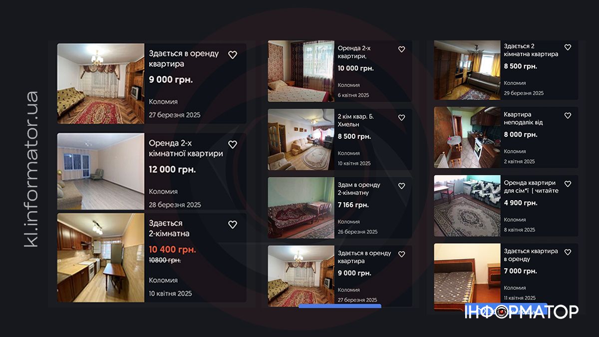 Які ціни на оренду квартир у Коломиї в квітні 2025 року 3