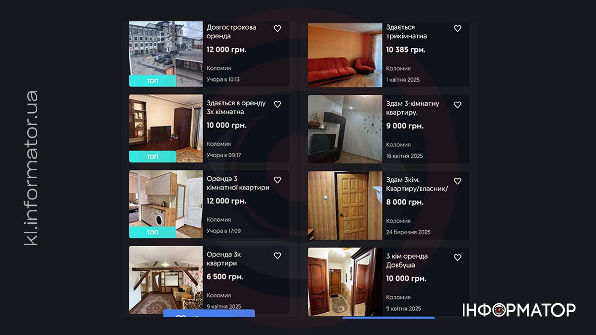 Які ціни на оренду квартир у Коломиї в квітні 2025 року 5