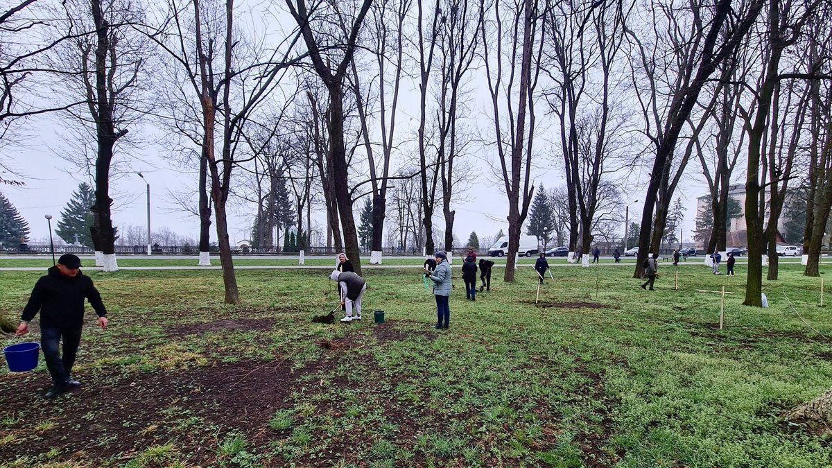 У міському парку Снятина висадили кілька сотень дерев 5