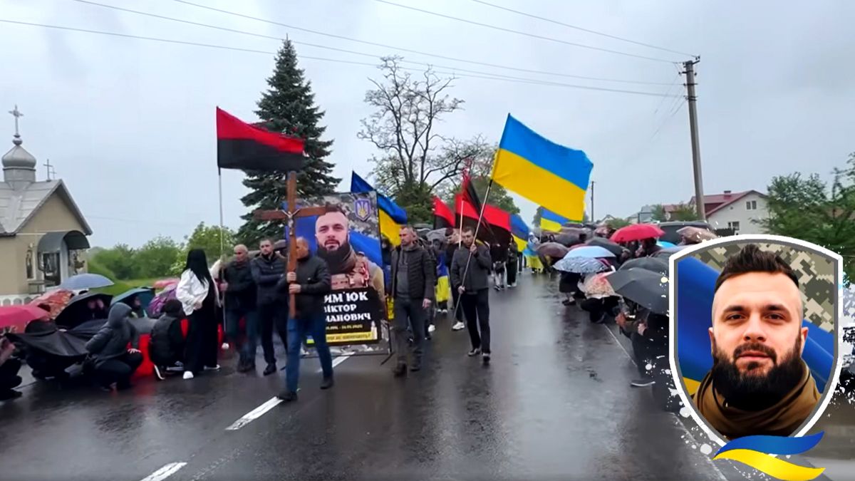 Надвірнянщина зустріла скорботний кортеж з тілом захисника Віктора Клим'юка 2