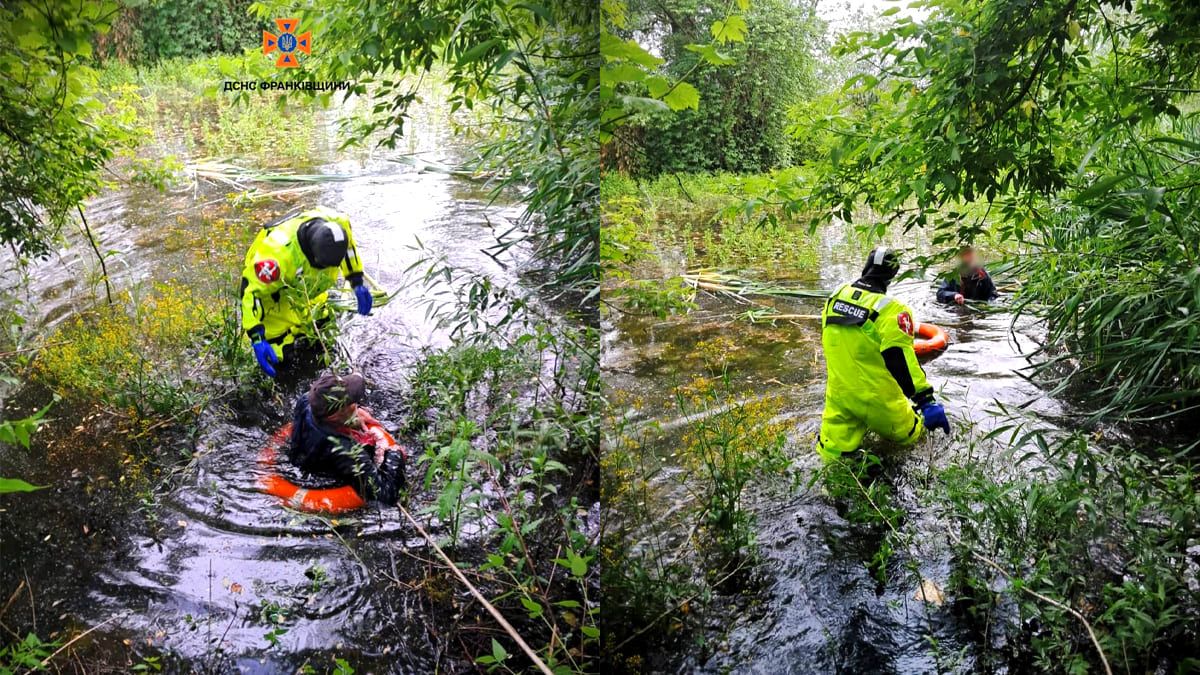 На Прикарпатті чоловік опинився у пастці посеред річки