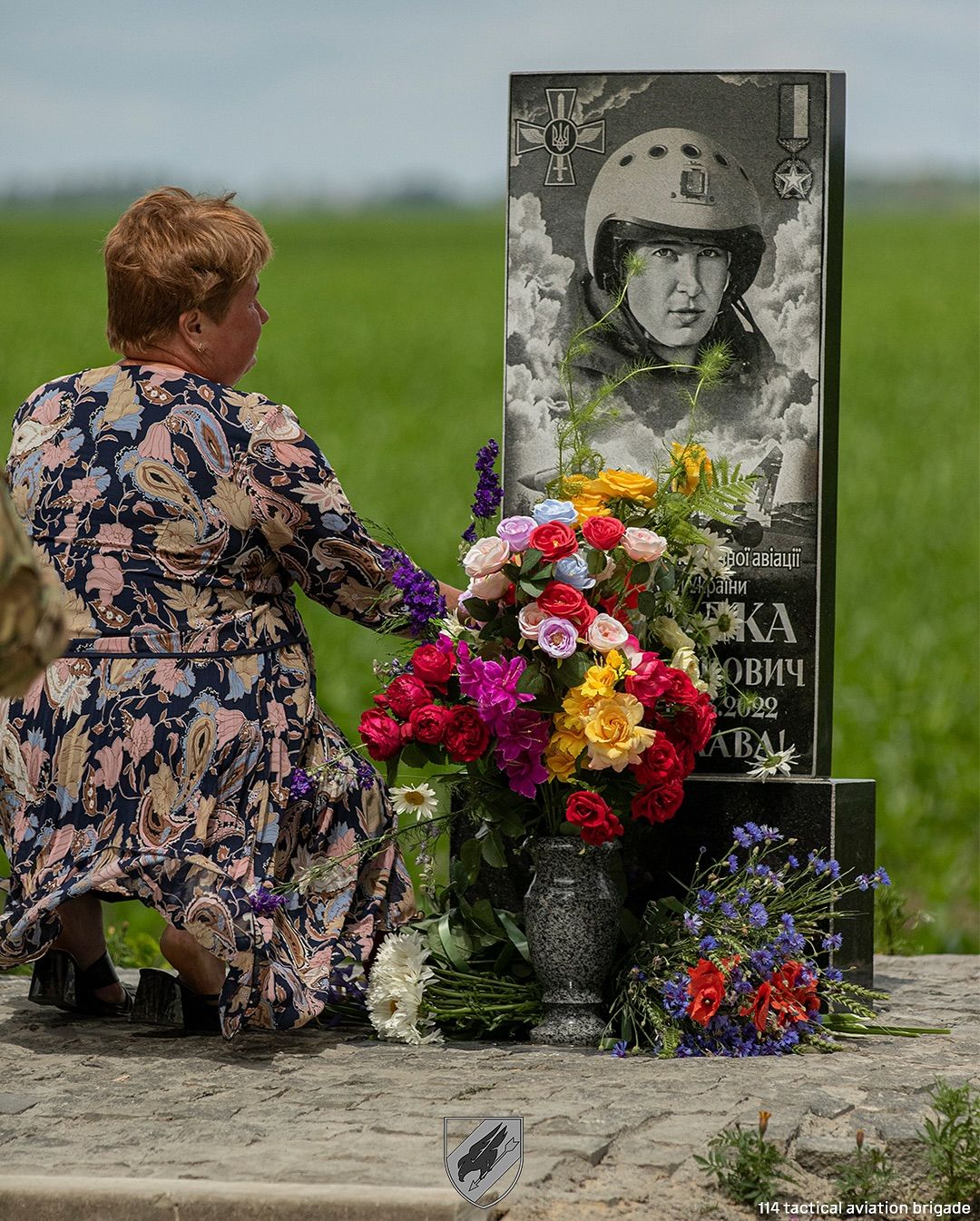 На місці загибелі льотчика з Коломийщини Степана Тарабалки відкрили меморіал 3