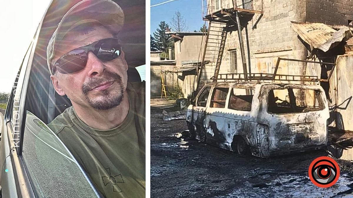 Через російську атаку вигоріла автівка захисника з Івано-Франківська