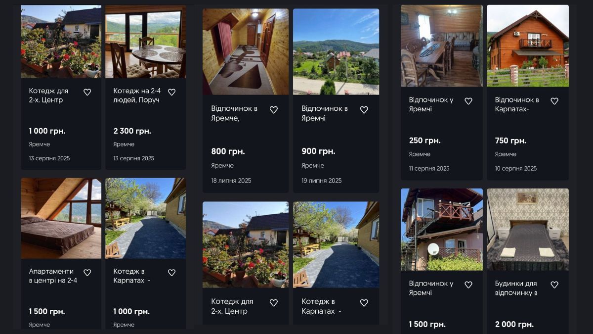 Скільки коштує винайняти житло у Яремче та Микуличині 5