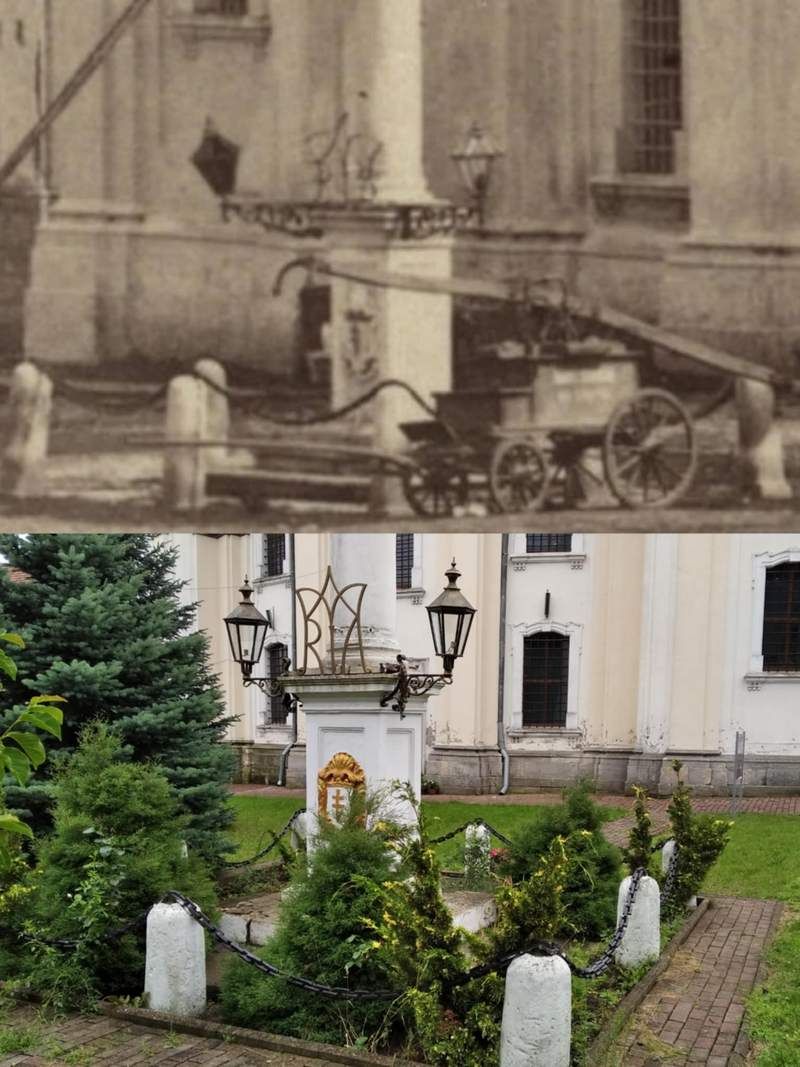 Активісти встановили німб над фігурою Діви Марії перед костелом у Городенці | ВІДЕО 1