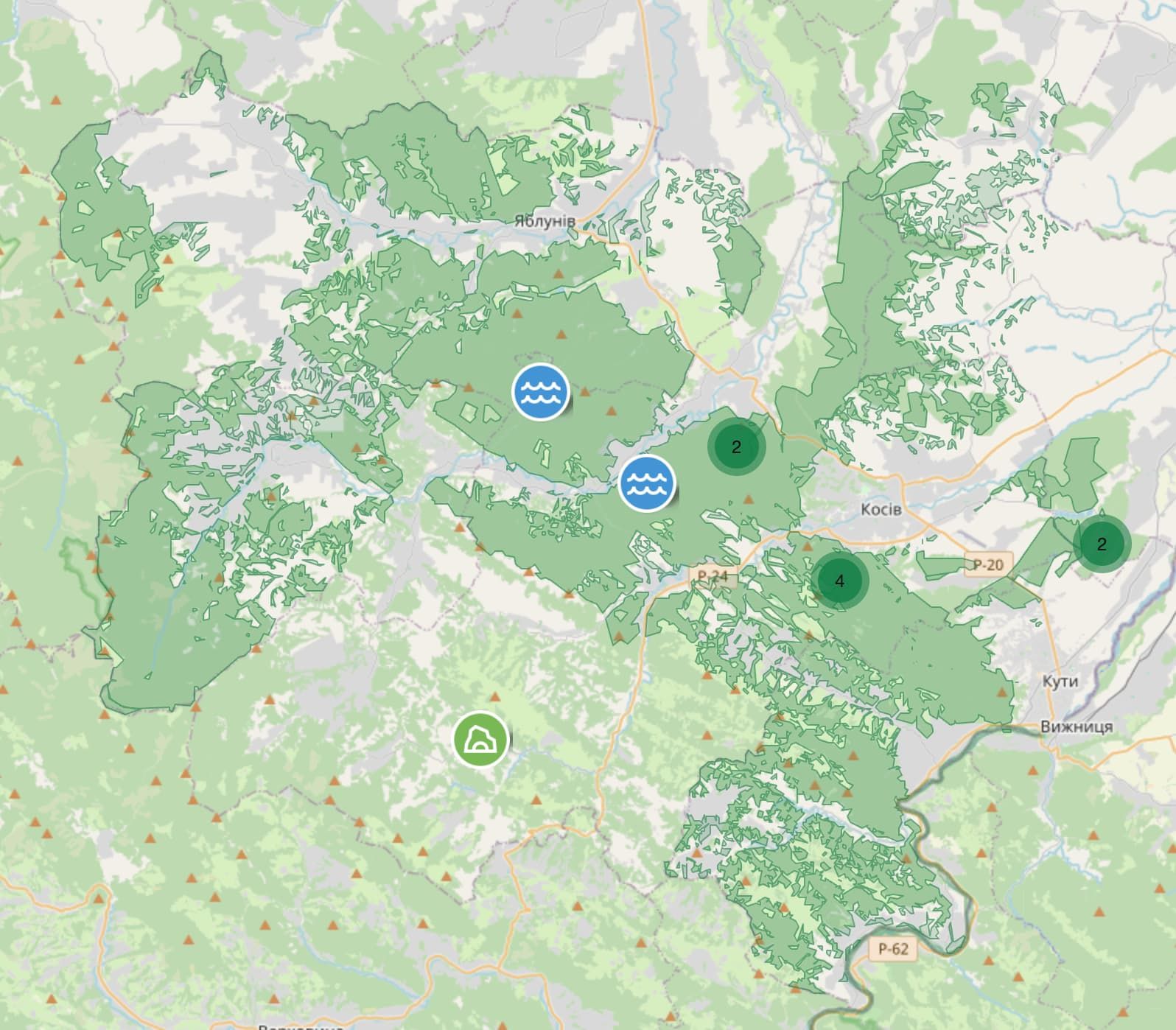 Території НПП "Гуцульщина" Території НПП "Гуцульщина"