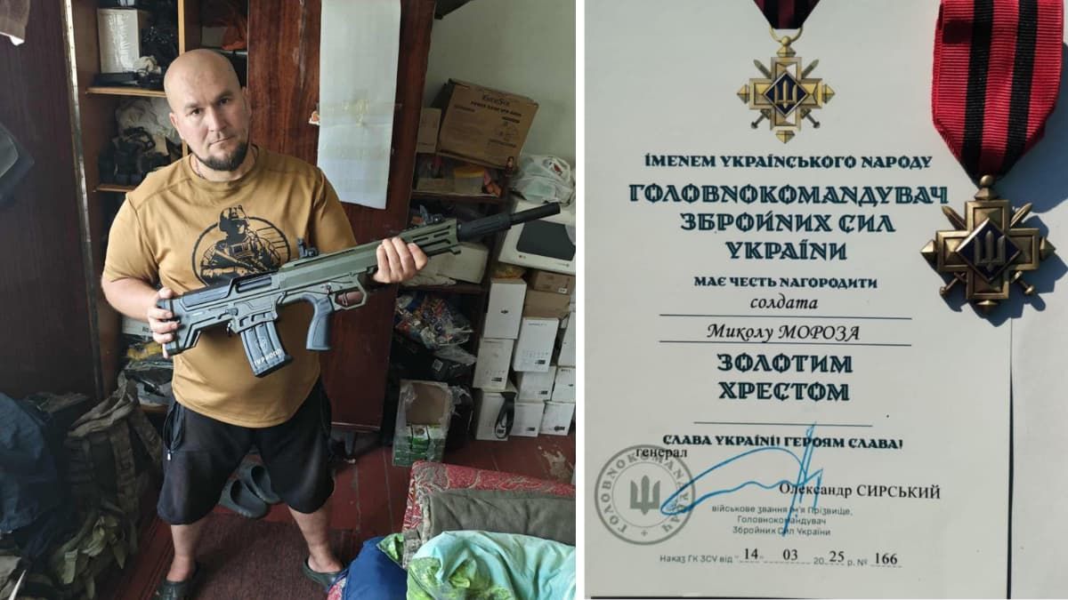 Воїна з Коломийщини Миколу Мороза нагородили "Золотим хрестом"