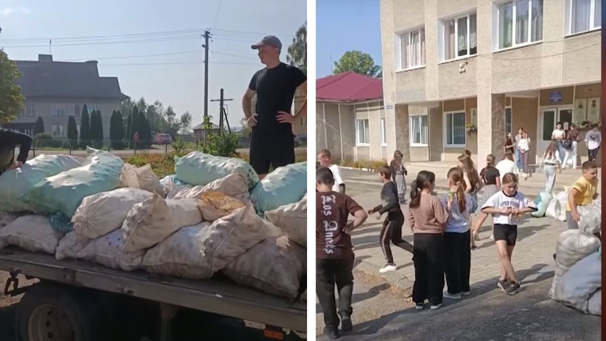 Учні ліцею на Коломийщині здали кілька тонн яблук, щоб придбати дрони для захисників