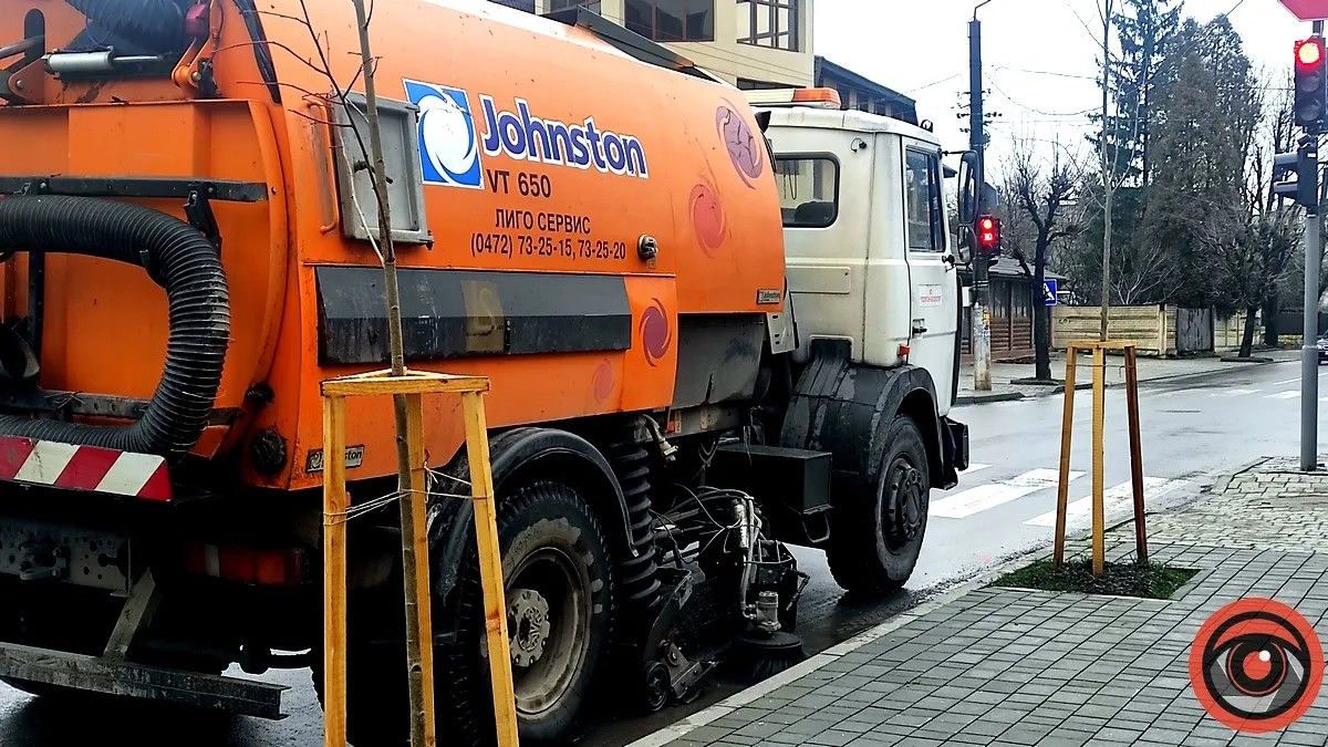 Як вуличний пилосос бореться з листопадом у Коломиї 3