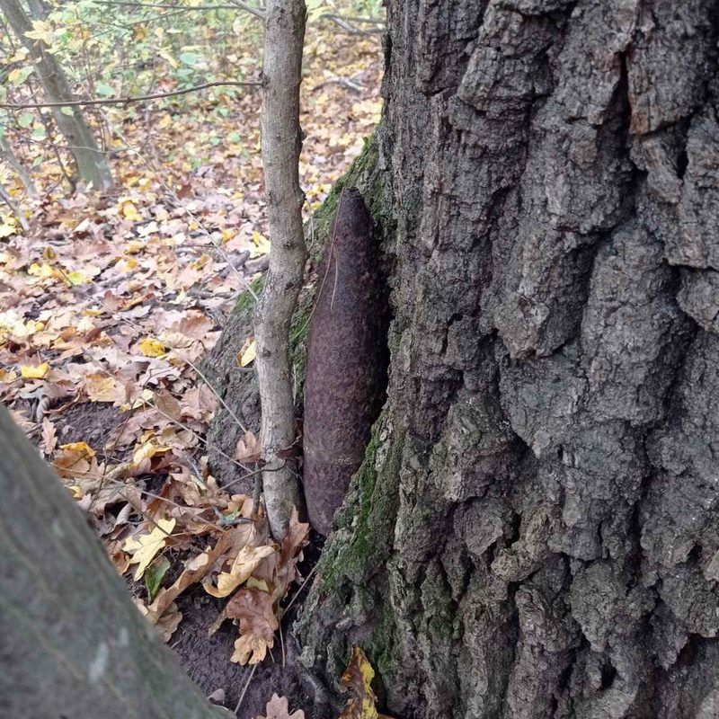 Знайдений боєприпас у селі Хмелева