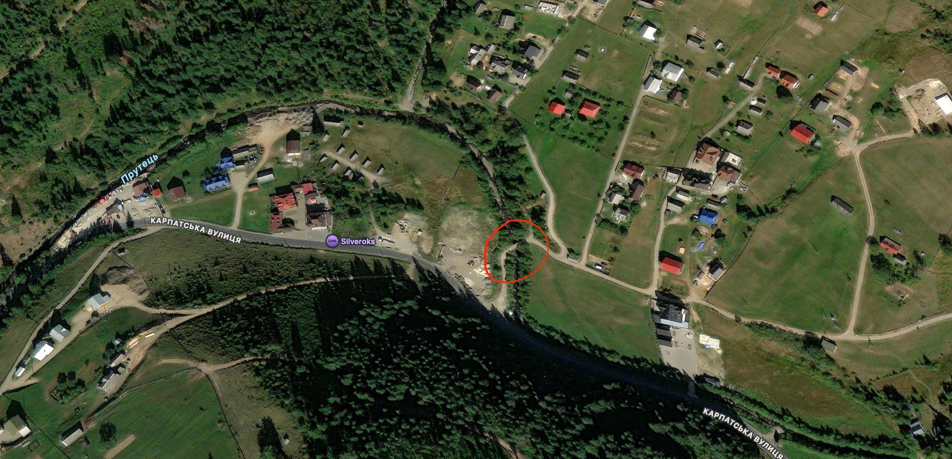 Розташування мосту, який планують відремонтувати за понад 7 мільйонів гривень