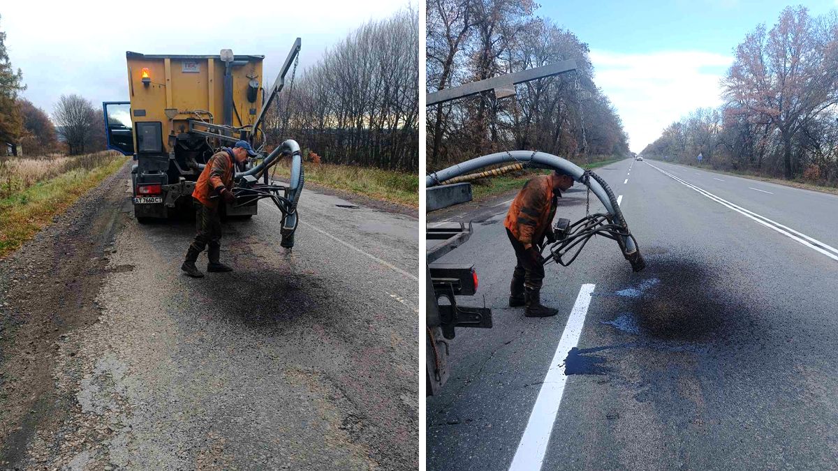 На Коломийщині й не тільки: на Прикарпатті тривають ремонтні роботи на дорогах державного значення 1