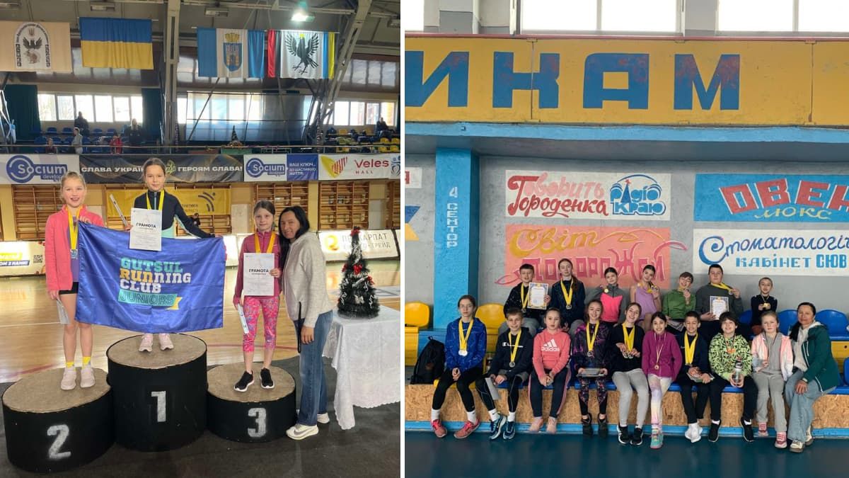 Світлана Дорундяк разом зі своїми вихованцями на змаганнях із легкої атлетики Світлана Дорундяк разом зі своїми вихованцями на змаганнях із легкої атлетики