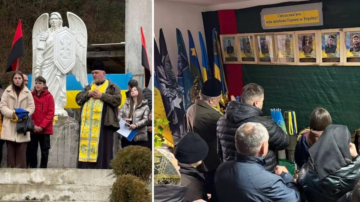 Відкриття памʼятний банерів у селі Верхній Ясенів