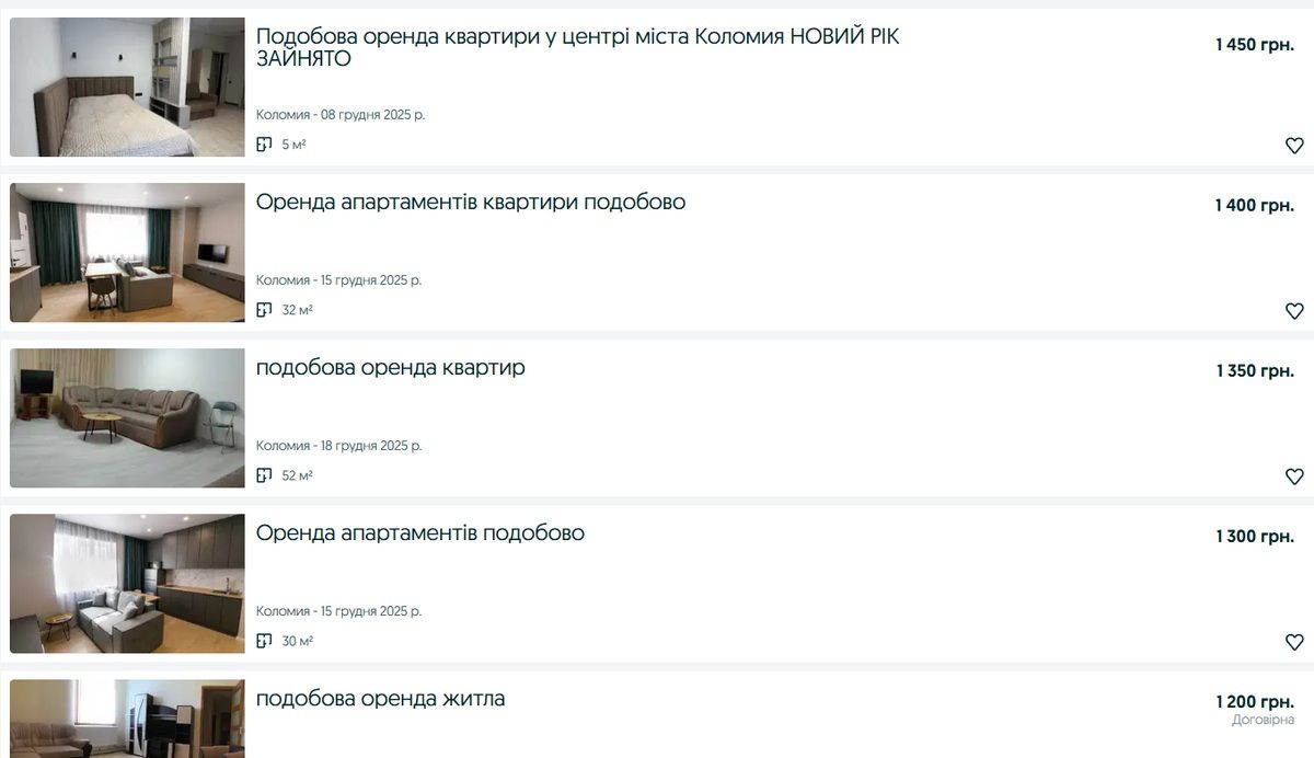 Від 800 до 2300 грн за ніч: які квартири подобово пропонують у Коломиї 3