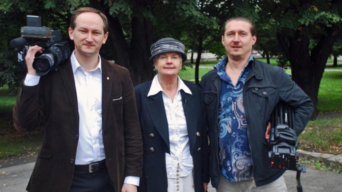 В’ячеслав Бігун, Леся Гонгадзе та співпродюсер Юрій Чижмар у 2012 році. Фото: «Книга і легенда: В’ячеслав Бігун» авторки Наталії Людвик