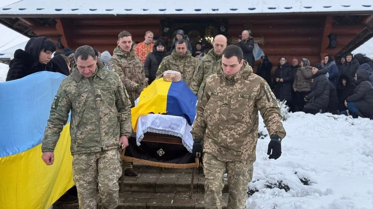 Похорон полеглого Героя з Коломийщини Мирона Крицького