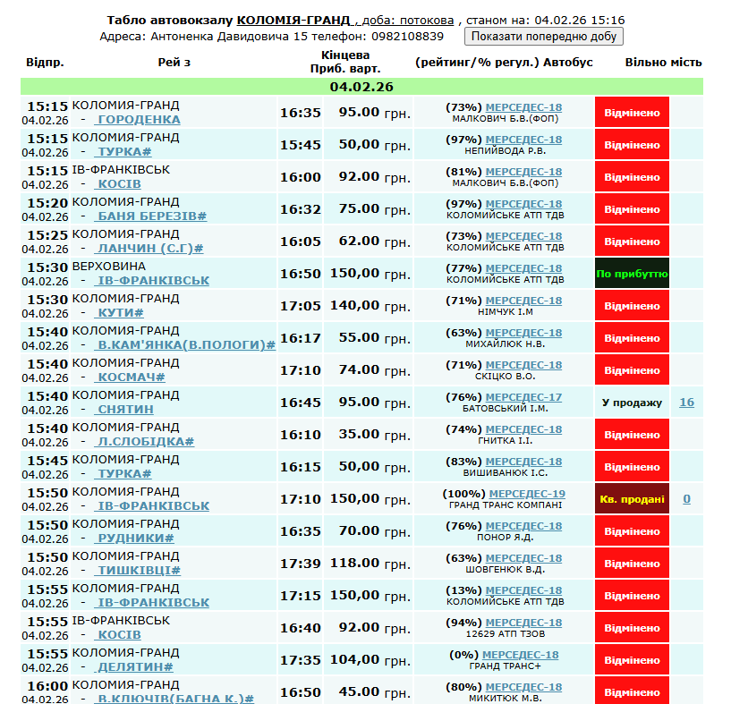 Через негоду частина громадського транспорту в Коломиї зходить з рейсів 1
