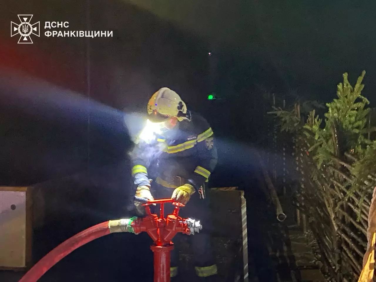 Гасіння пожежі у Поляницькій громаді. Фото: ГУ ДСНС України в Івано-Франківській області