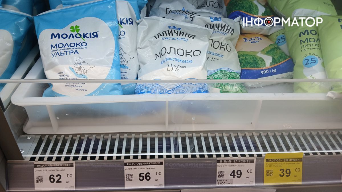 Вартість літри молока в Коломиї