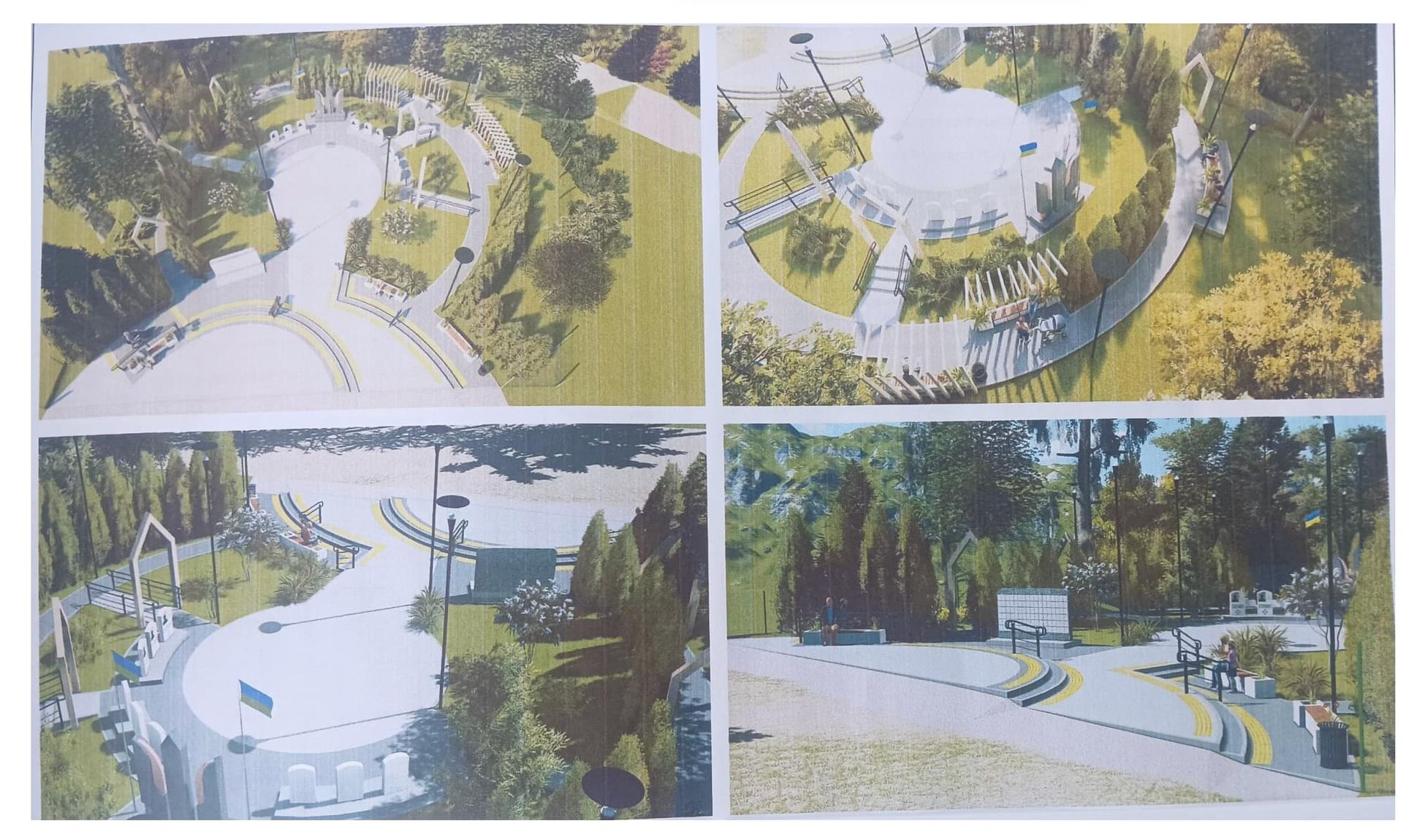 Візуалізація проєкту будівництва Алеї Слави в селі Бистриця Візуалізація проєкту будівництва Алеї Слави в селі Бистриця