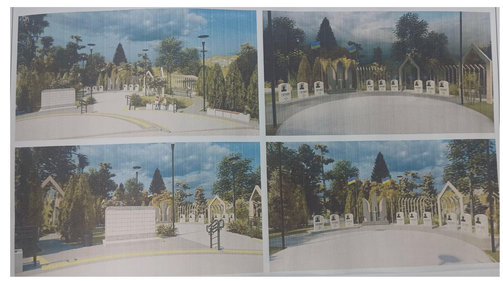 Візуалізація проєкту будівництва Алеї Слави в селі Бистриця Візуалізація проєкту будівництва Алеї Слави в селі Бистриця