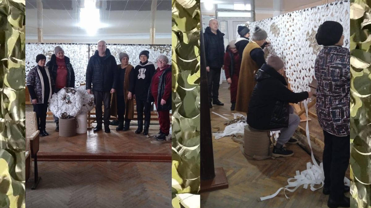 У Рожнівській громаді безробітних долучають до плетіння маскувальних сіток для військових