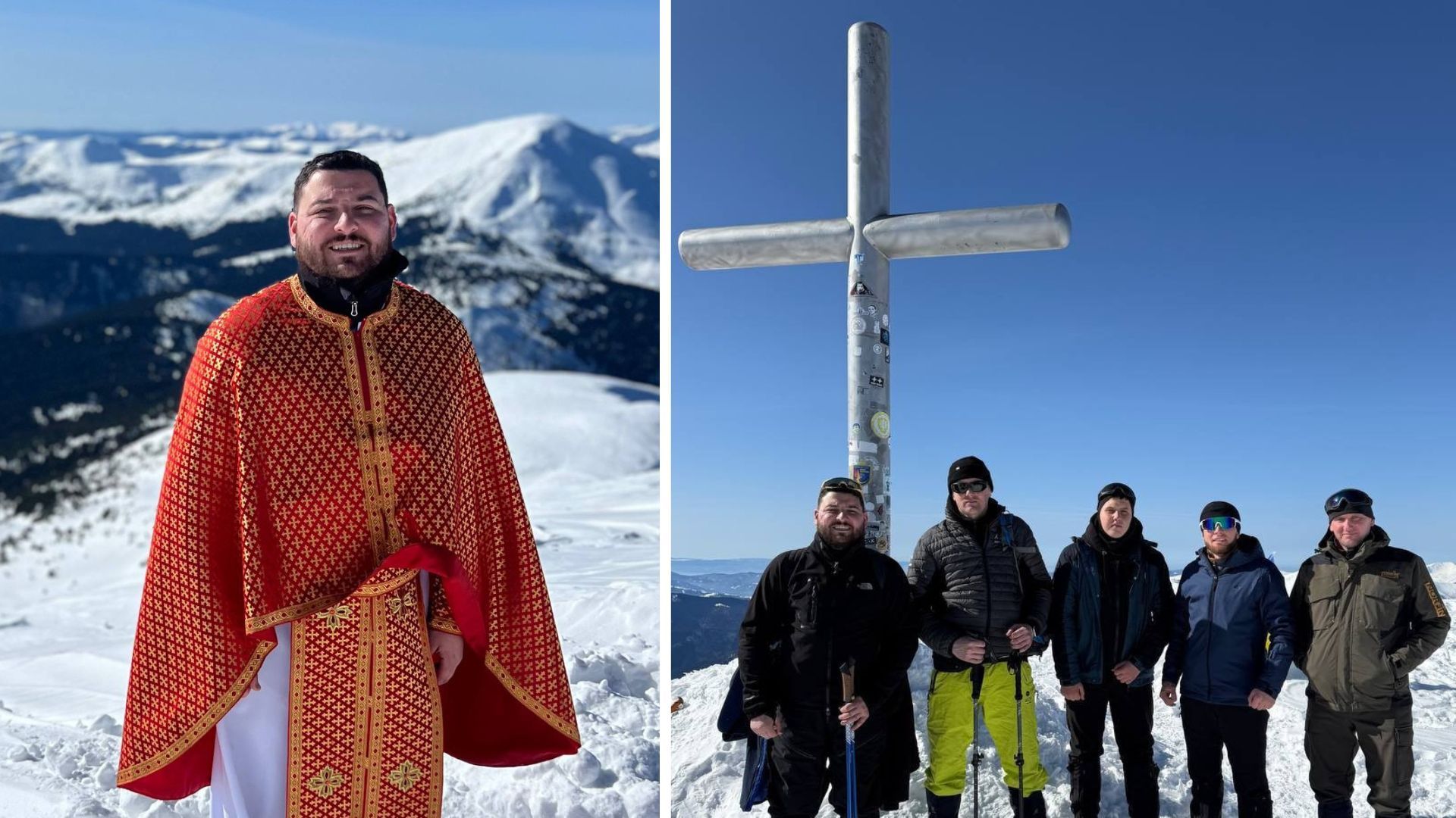 Богослужіння на горі Говерла взимку