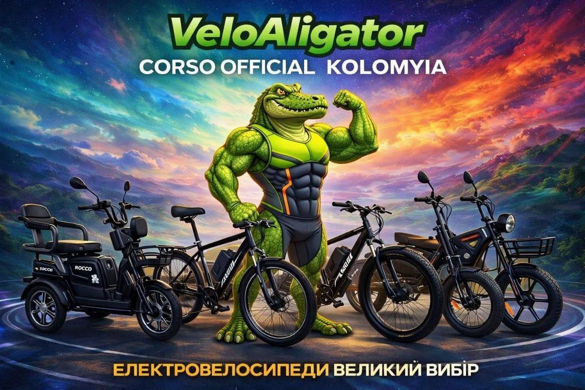 Магазин "VeloAligator" у Коломиї отримав топові моделі велосипедів, електротранспорту та новинок для малечі 2
