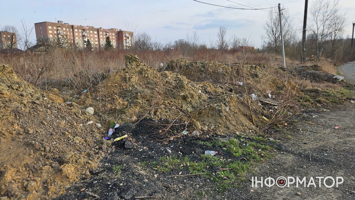 Стихійне звалище утворили місцеві мешканці біля Співочого поля 6