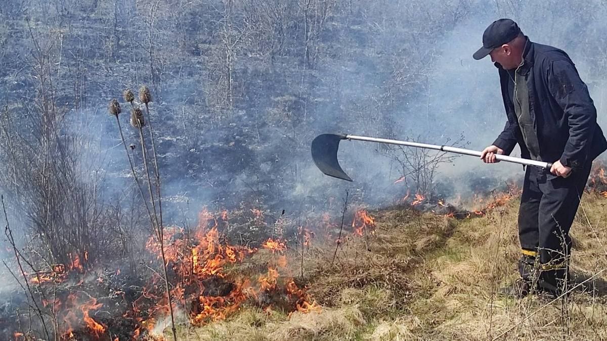 У Городенківській громаді горіло поле із сухою травою