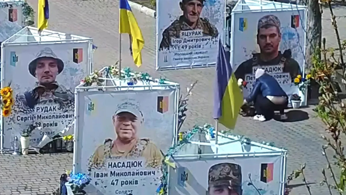 Невідома вкрала вазон з Алеї Героїв у Надвірній 1