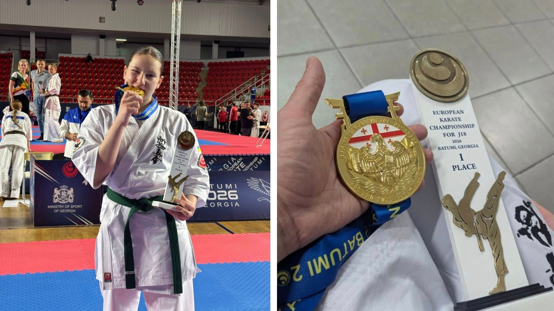 Юна каратистка з Надвірнянщини здобула третє золото на чемпіонаті Європи у Грузії