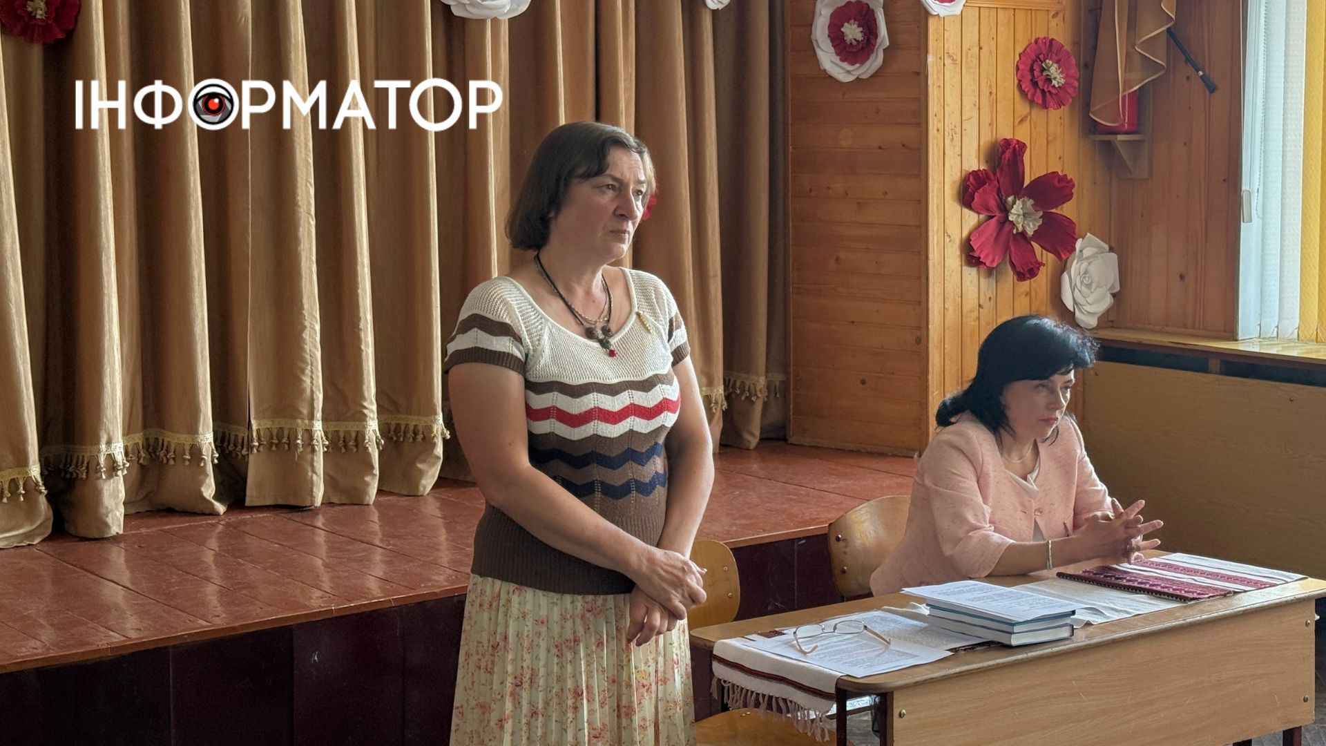 Вікторія Гриджук відповідає на питання присутніх у залі