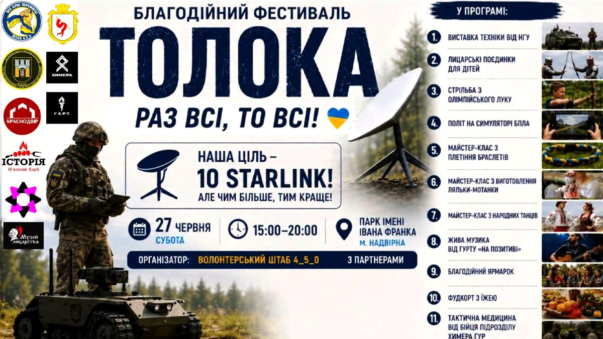 Благодійний фестиль на підтримку ЗСУ пройде у Надвірній 1