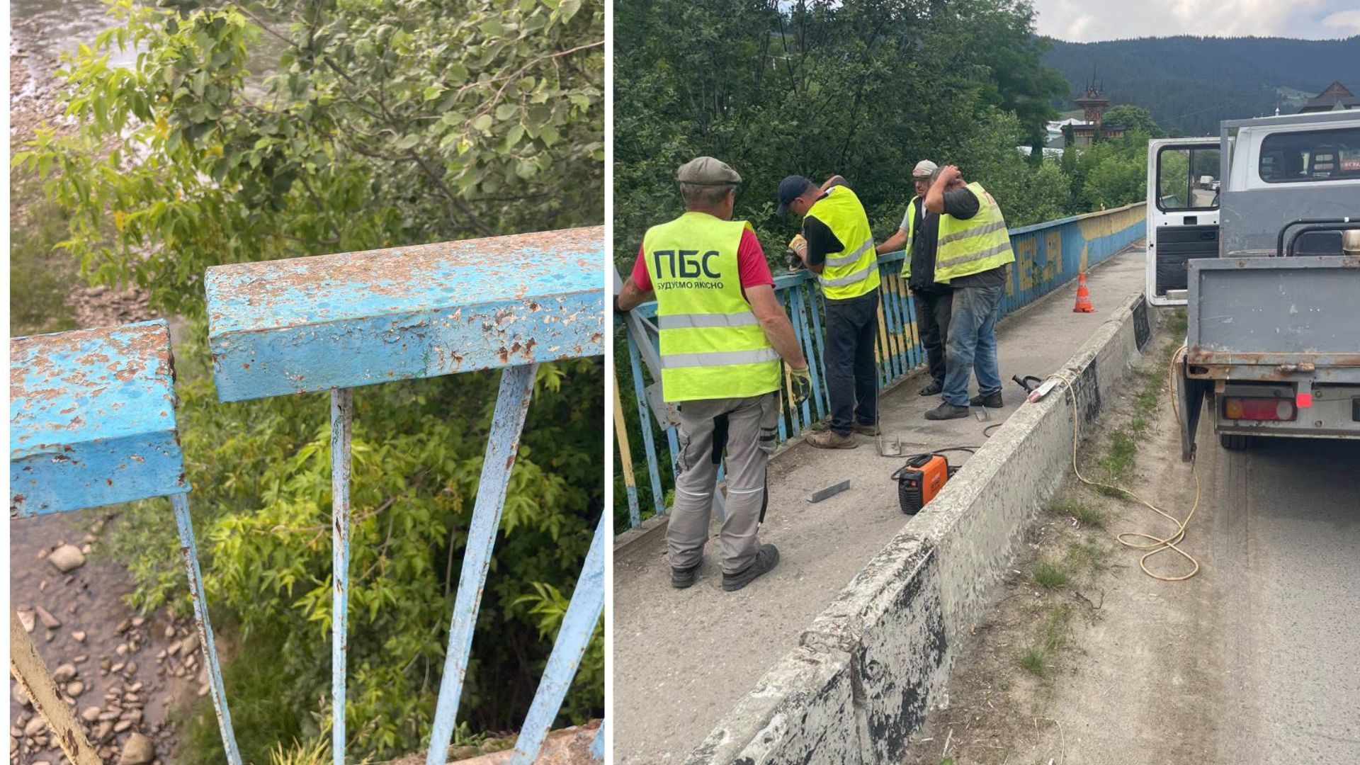 Ремонт перил двох мостів у Верховині. Фото: Верховинська селищна рада